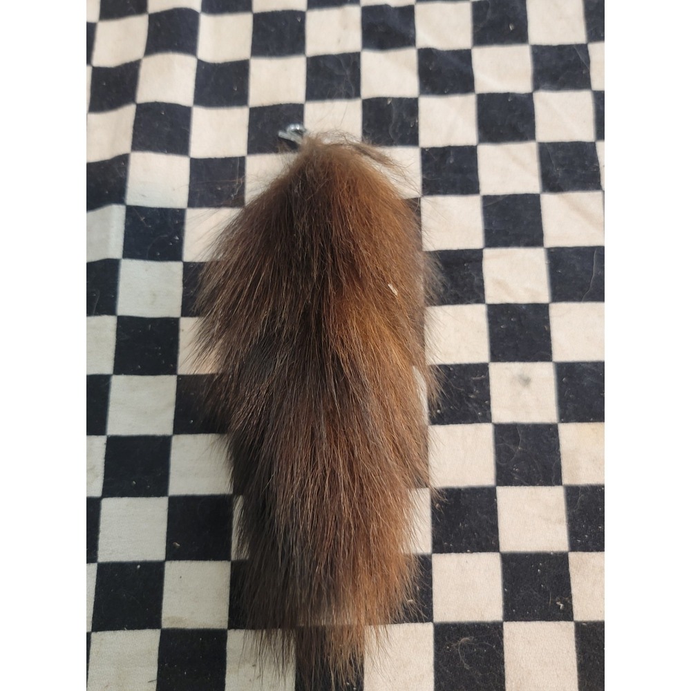 Real‎ Tanned Fur Tail w/ Clip | Natural Brown Fur | Craft / Lure / Decor